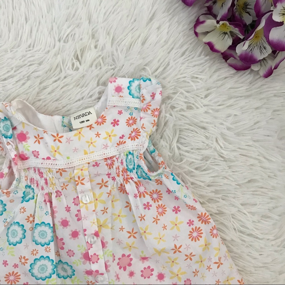 🌈 Nevada Baby Girl Floral Cotton Dress 🌈